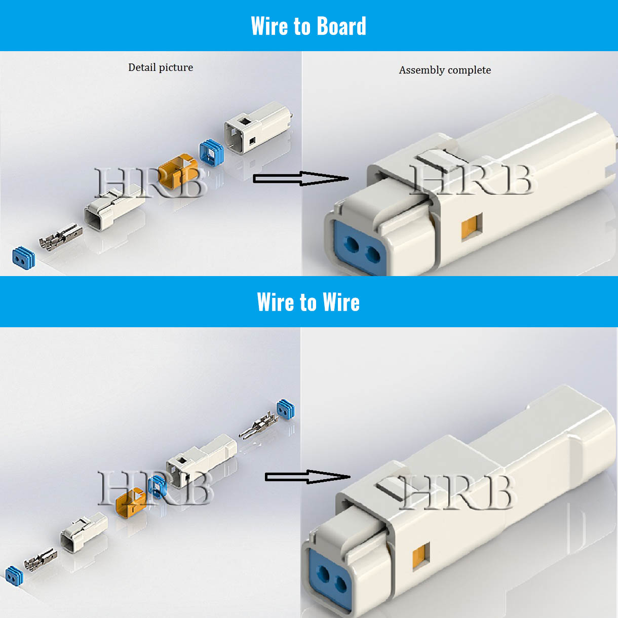 Kabel-zu-Platine/Kabel-zu-Kabel wasserdichter Steckverbinder