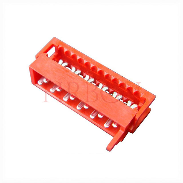 Zweireihiger vertikaler IDC-Stecker mit 1,27 mm Rastermaß