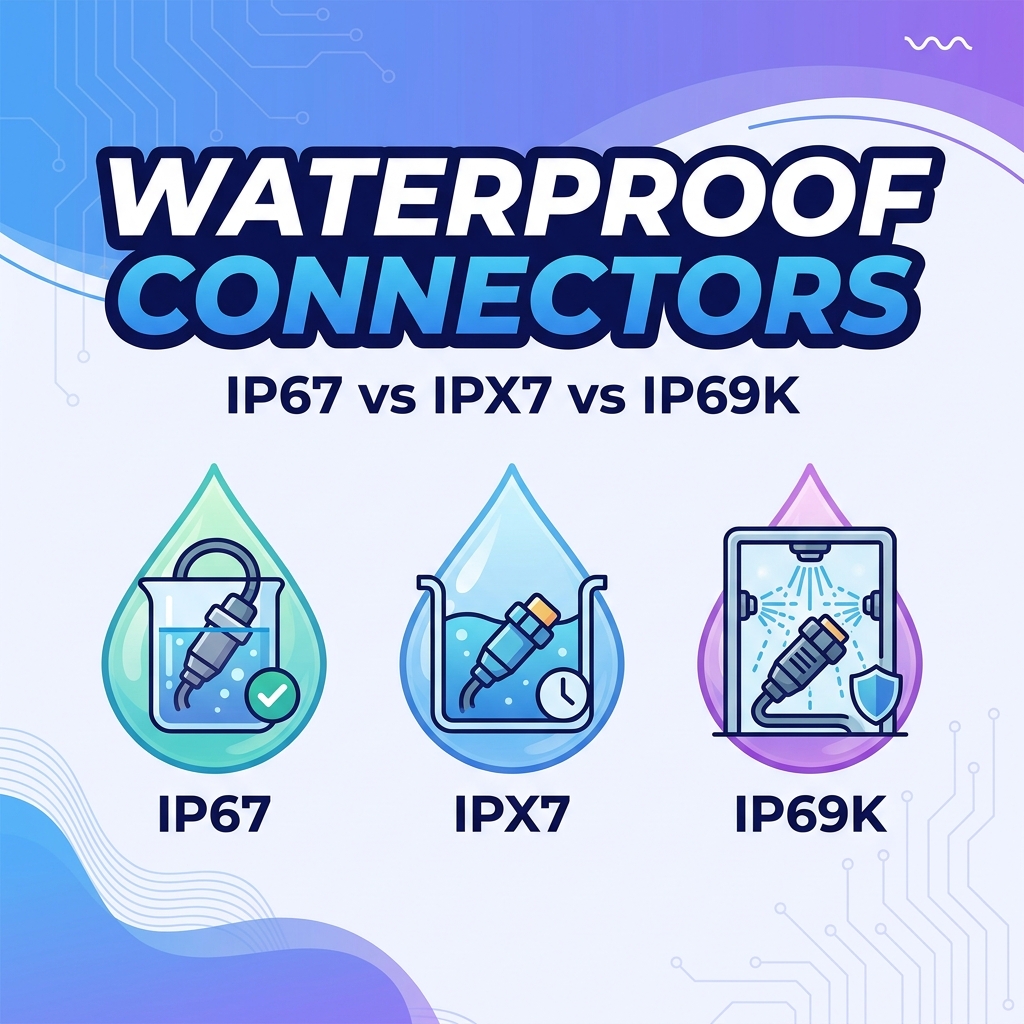 IP67 vs. IPX7 vs. IP69K wasserdichte Steckverbinder: Was ist der Unterschied?