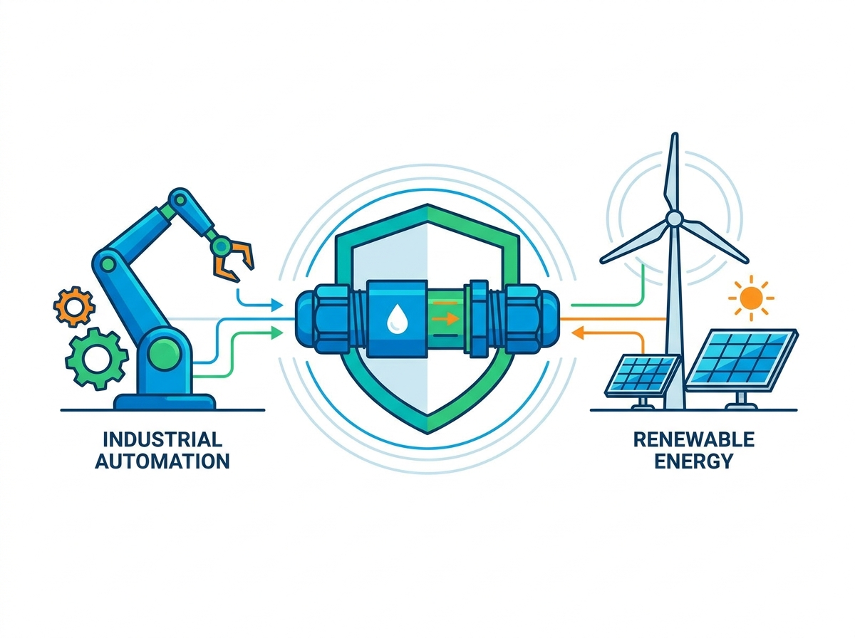 Wasserdichter Steckverbinder f&uuml;r industrielle und erneuerbare Energieanwendungen