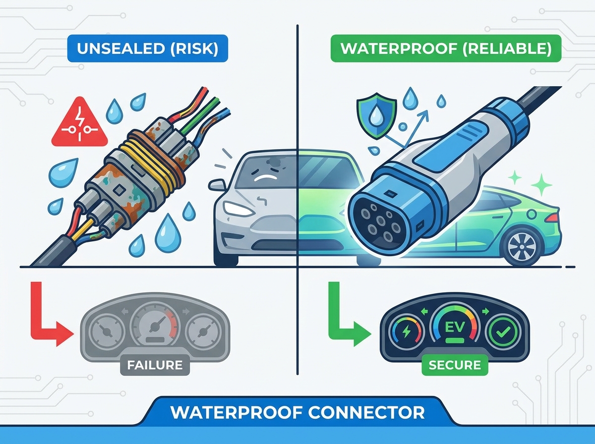 Wasserdichter Steckverbinder f&uuml;r Automobilanwendungen