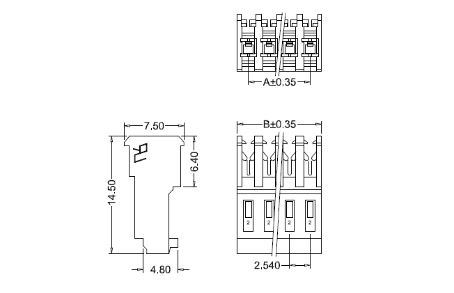 M2051-NR IDC-Abmessung
