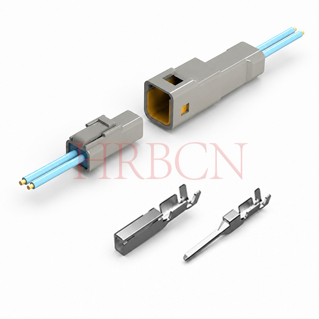 Einreihige wasserdichte elektrische Kabel-zu-Kabel-Steckverbinder mit einem Abstand von 2,0 mm